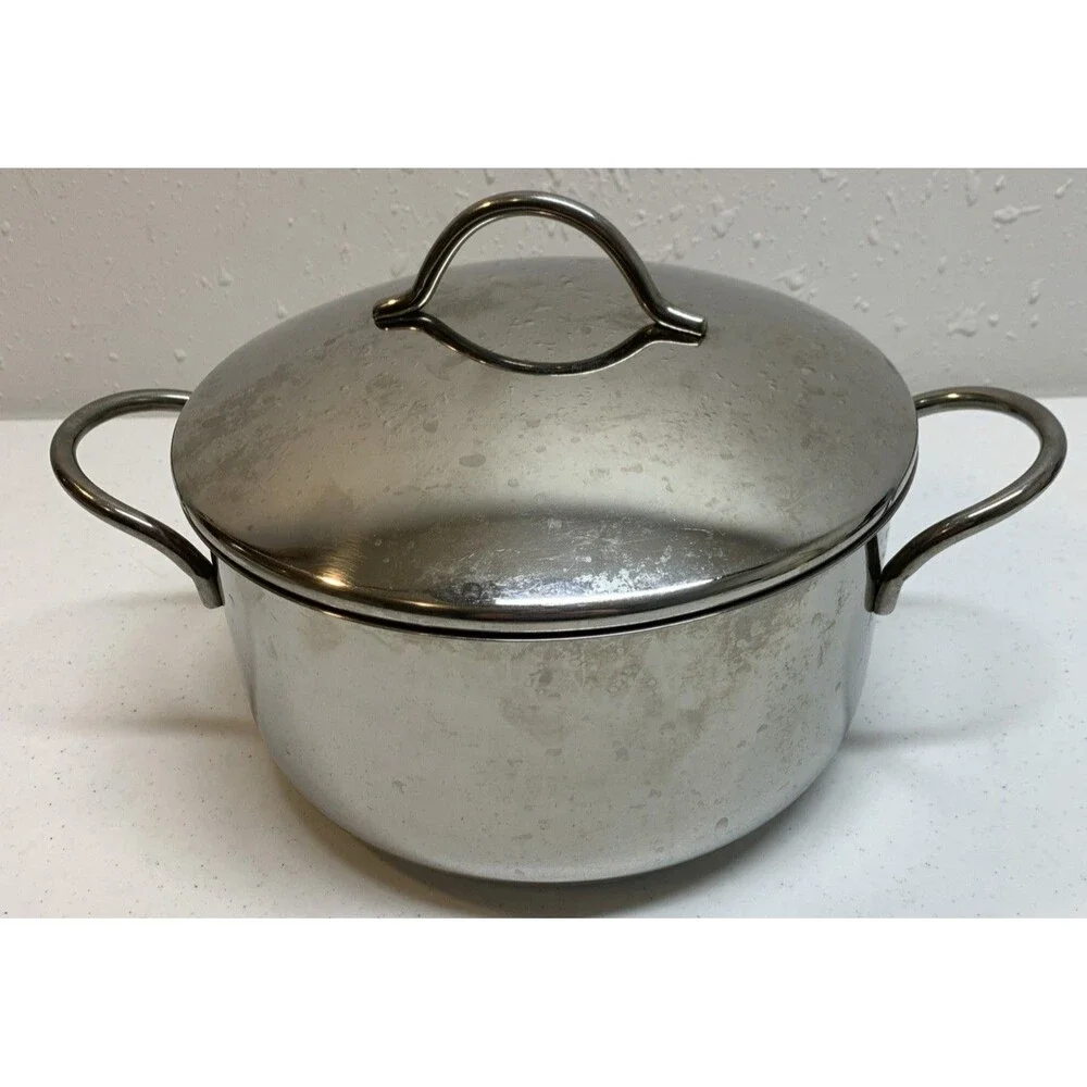 Barazzoni Inox 18/10 Stainless Steel Stockpot w/ Lid Double Handles 022